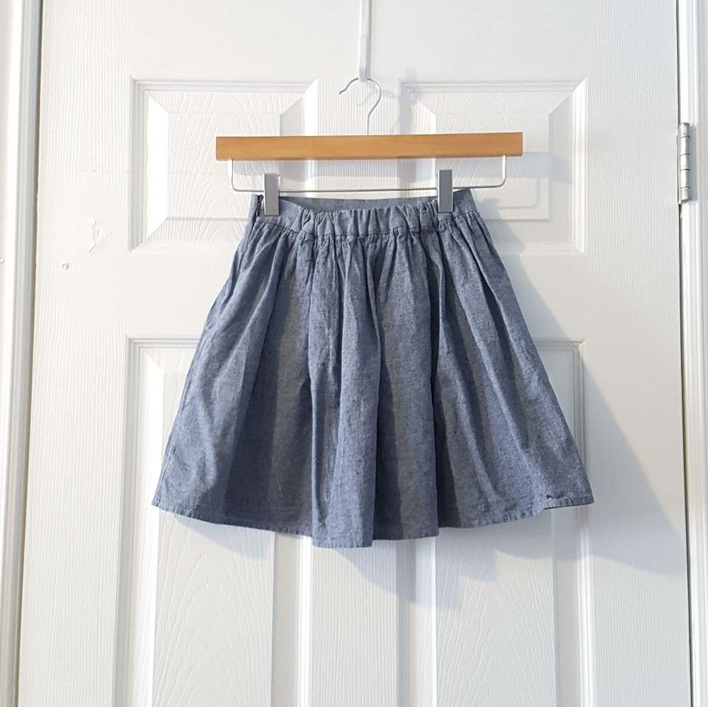 3/ $25 American Apparel denim chambray skater skirt XS - Picture 3 of 8